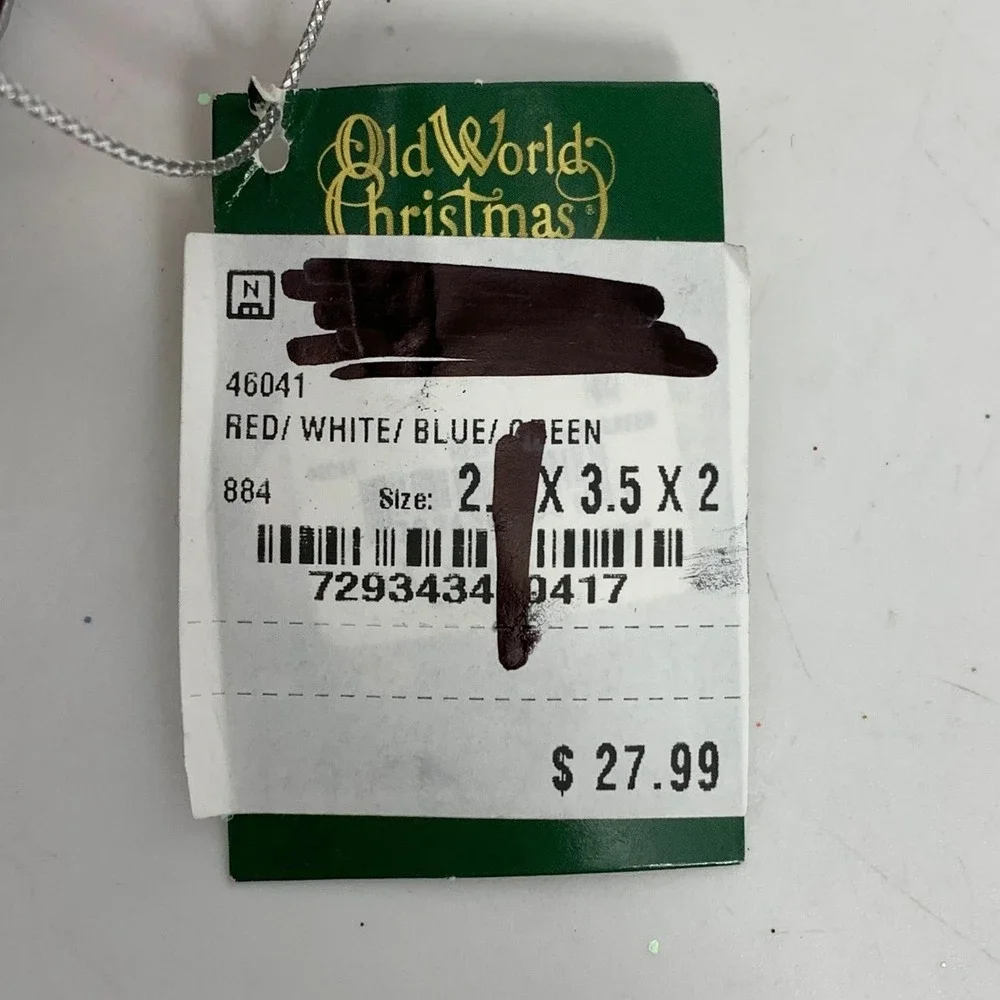 Old World Christmas Travel‎ Trailer Camper RV Ornament Red Green White